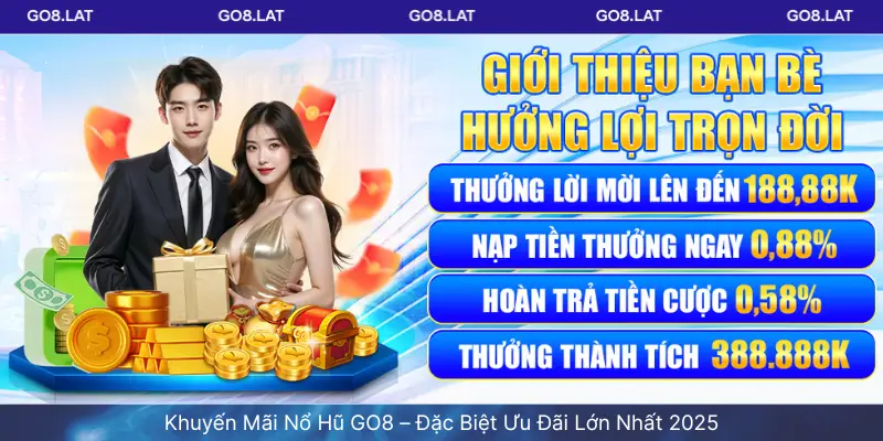 Khuyến Mãi Nổ Hũ GO8 – Đặc Biệt Ưu Đãi Lớn Nhất 2025