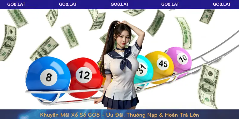 Khuyến Mãi Xổ Số GO8 – Ưu Đãi, Thưởng Nạp & Hoàn Trả Lớn