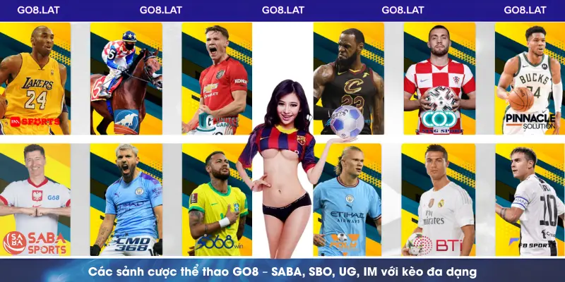 Các sảnh cược thể thao GO8 – SABA, SBO, UG, IM với kèo đa dạng