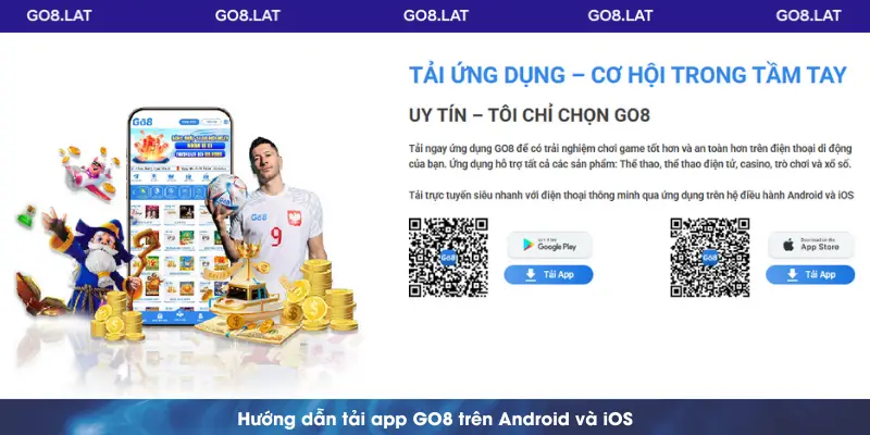 Hướng dẫn tải app GO8 trên Android và iOS