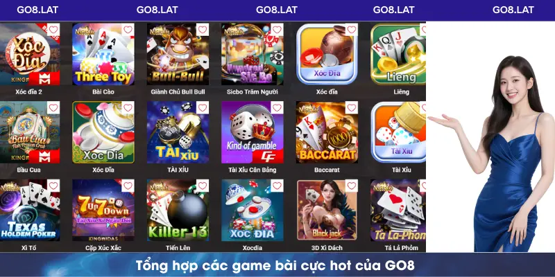 Tổng hợp các game bài cực hot của GO8