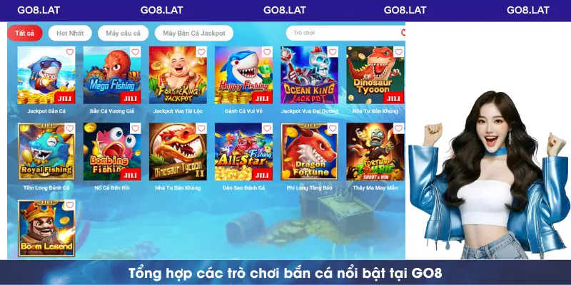 Tổng hợp các trò chơi bắn cá nổi bật tại Go8